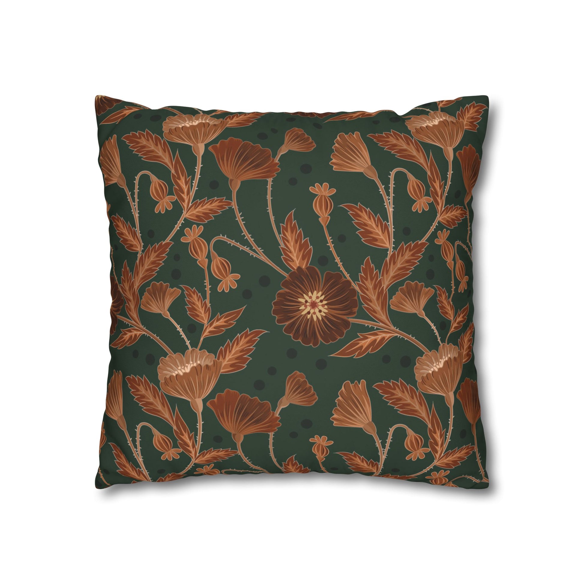 Seamise Cat Cushion Cover, Flowers Cushion Cover, Floral Pillow, Botanical Pillow, Animal Lovers - Homevalley.co.uk