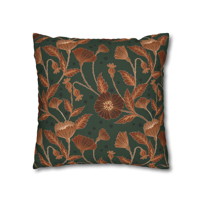 Seamise Cat Cushion Cover, Flowers Cushion Cover, Floral Pillow, Botanical Pillow, Animal Lovers - Homevalley.co.uk