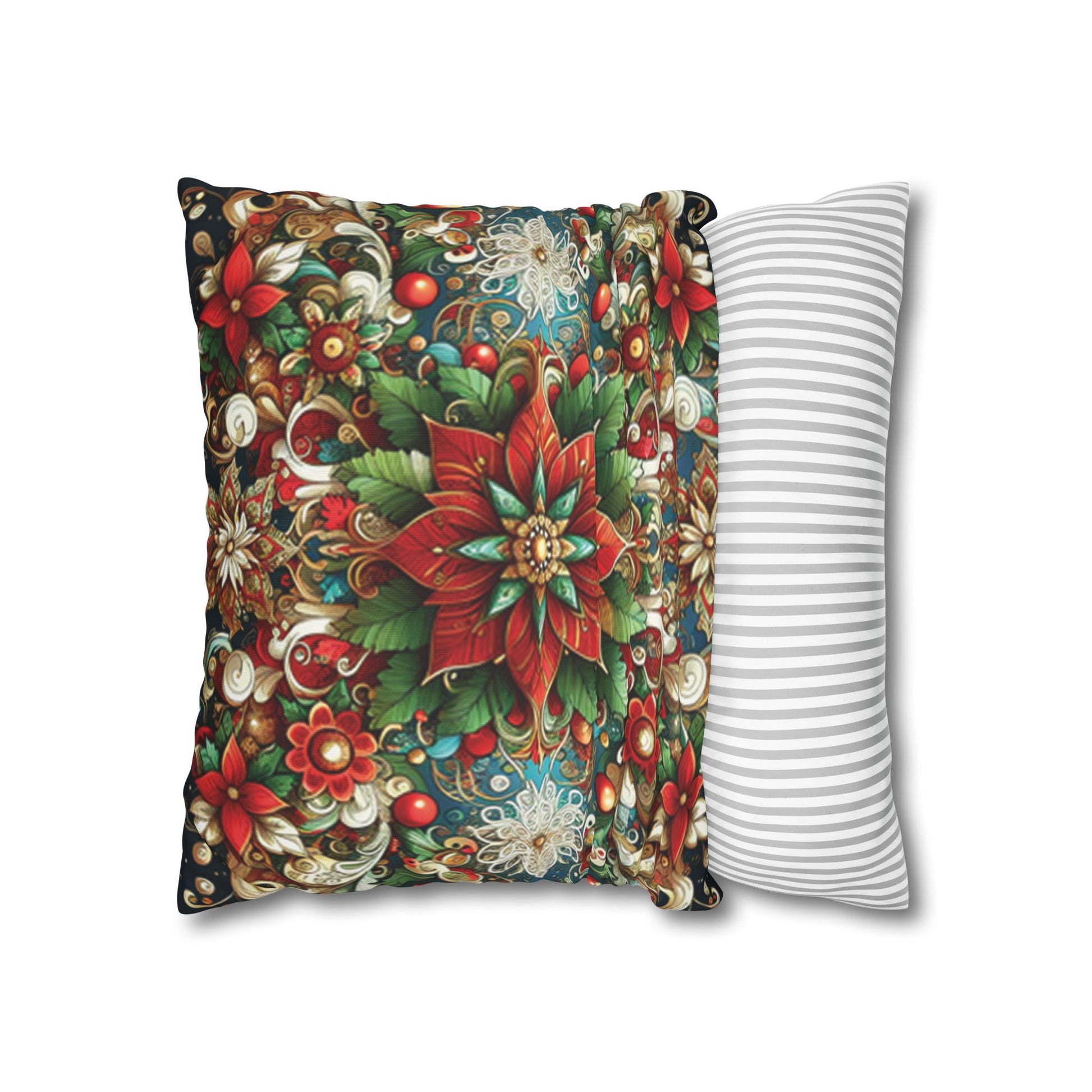 Christmas Square Pillowcase, Holiday Cushion Cover, Festive Throw Pillow, Xmas Decor, Home Decor Gift - Homevalley.co.uk