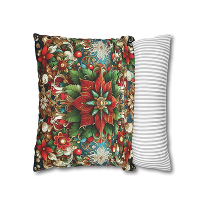 Christmas Square Pillowcase, Holiday Cushion Cover, Festive Throw Pillow, Xmas Decor, Home Decor Gift - Homevalley.co.uk
