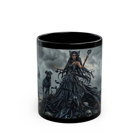 Hecate The Goddess of Crossroads, Magick and Witchcraft, Occult, Black Coffee Mug, HecateTea Cup (11oz, 15oz) - Homevalley.co.uk