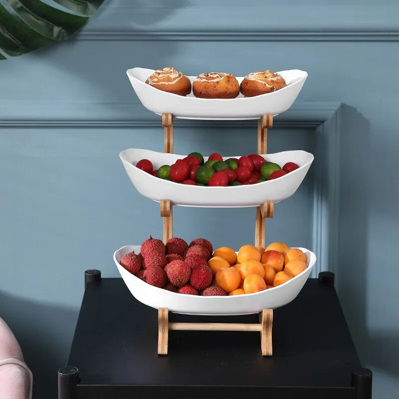 2 and 3 Tier Oval Fruit Bowl - Homevalley.co.uk