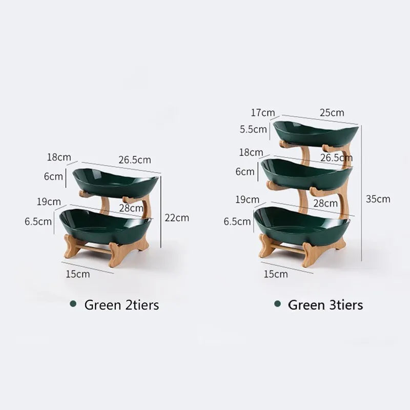 2 and 3 Tier Oval Fruit Bowl - Homevalley.co.uk