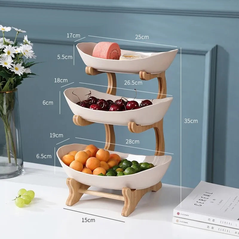 2 and 3 Tier Oval Fruit Bowl - Homevalley.co.uk