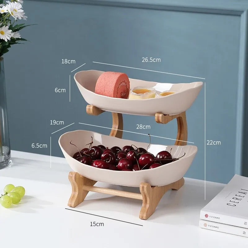 2 and 3 Tier Oval Fruit Bowl - Homevalley.co.uk