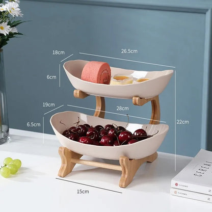 2 and 3 Tier Oval Fruit Bowl - Homevalley.co.uk