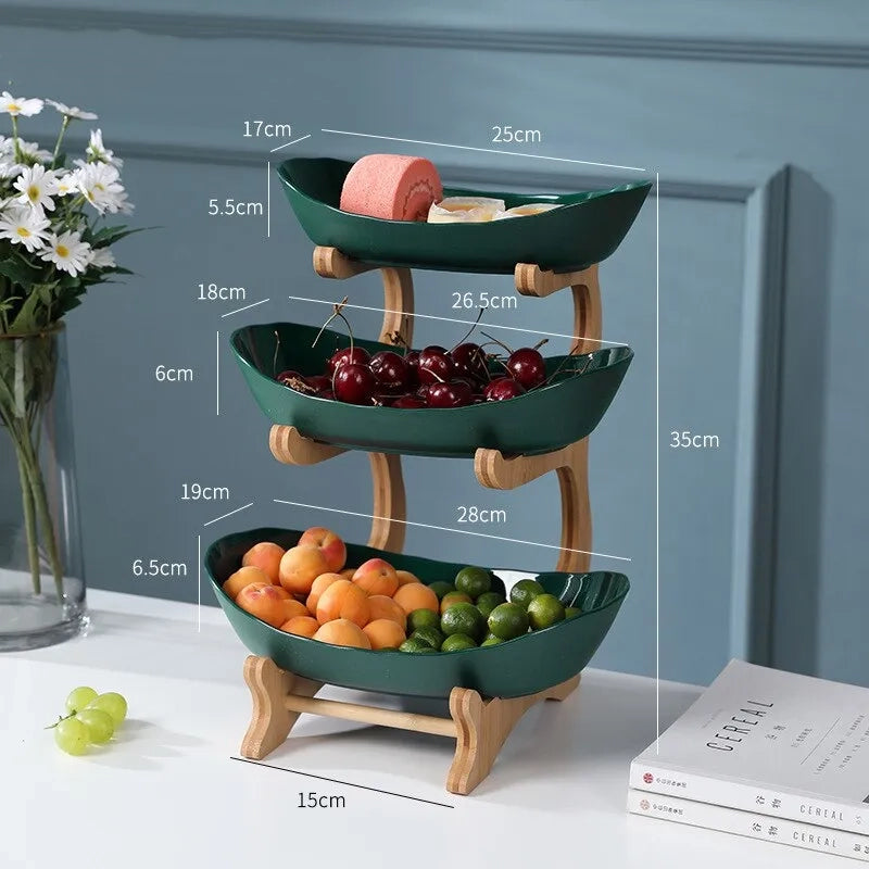 2 and 3 Tier Oval Fruit Bowl - Homevalley.co.uk