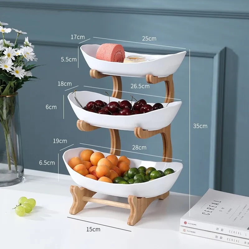 2 and 3 Tier Oval Fruit Bowl - Homevalley.co.uk
