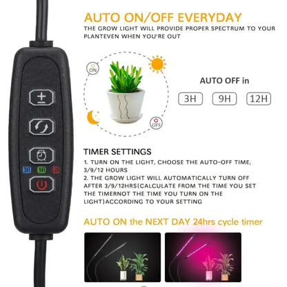 20W LED Plant Growth Lamp USB Full Spectrum Panel - Homevalley.co.uk