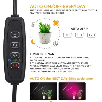 20W LED Plant Growth Lamp USB Full Spectrum Panel - Homevalley.co.uk