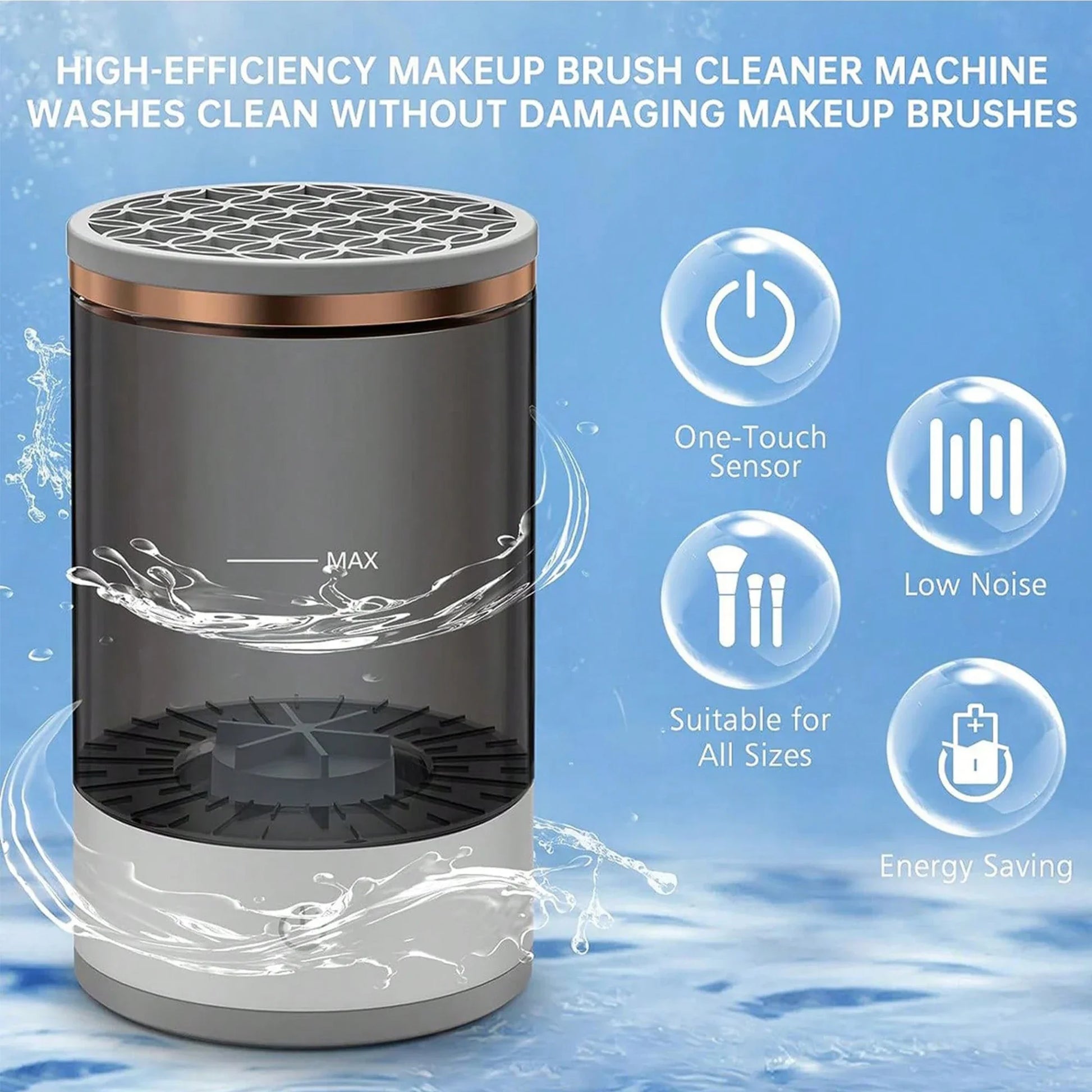 3-in-1 Automatic Makeup Brush Cleaner, Dryer and Storage Stand - Homevalley.co.uk
