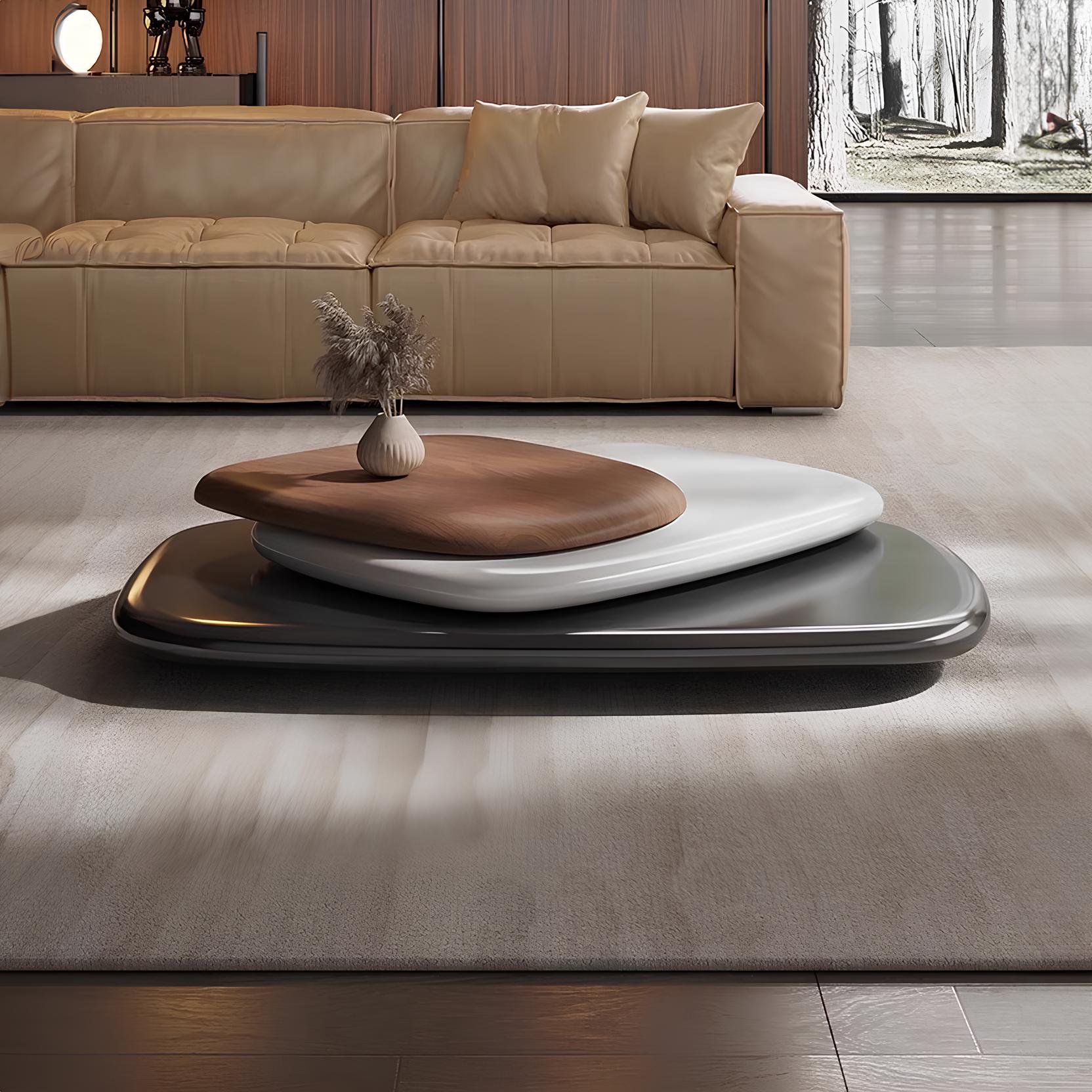3 layers Rotating Coffee Table - Homevalley.co.uk