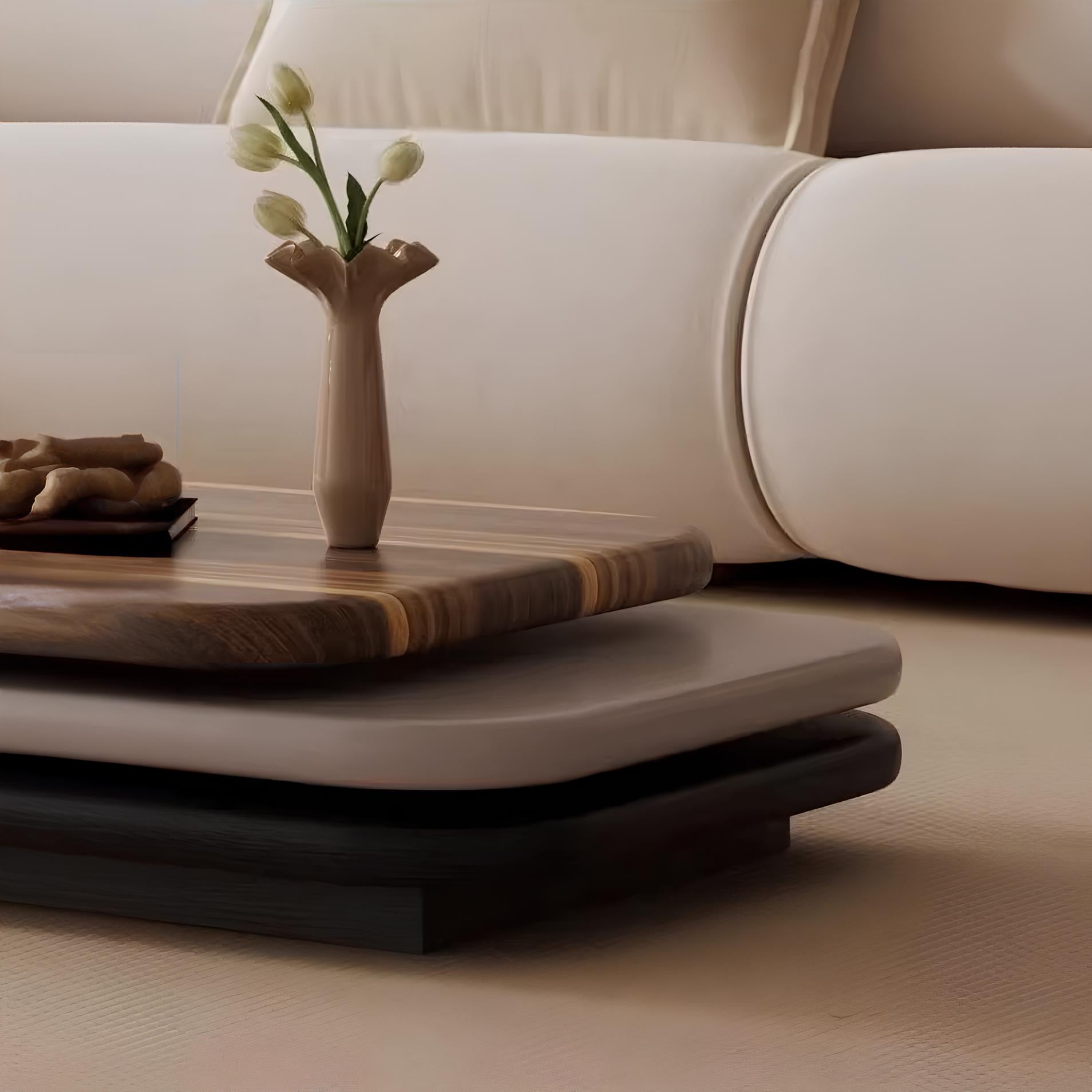 3 layers Rotating Coffee Table - Homevalley.co.uk