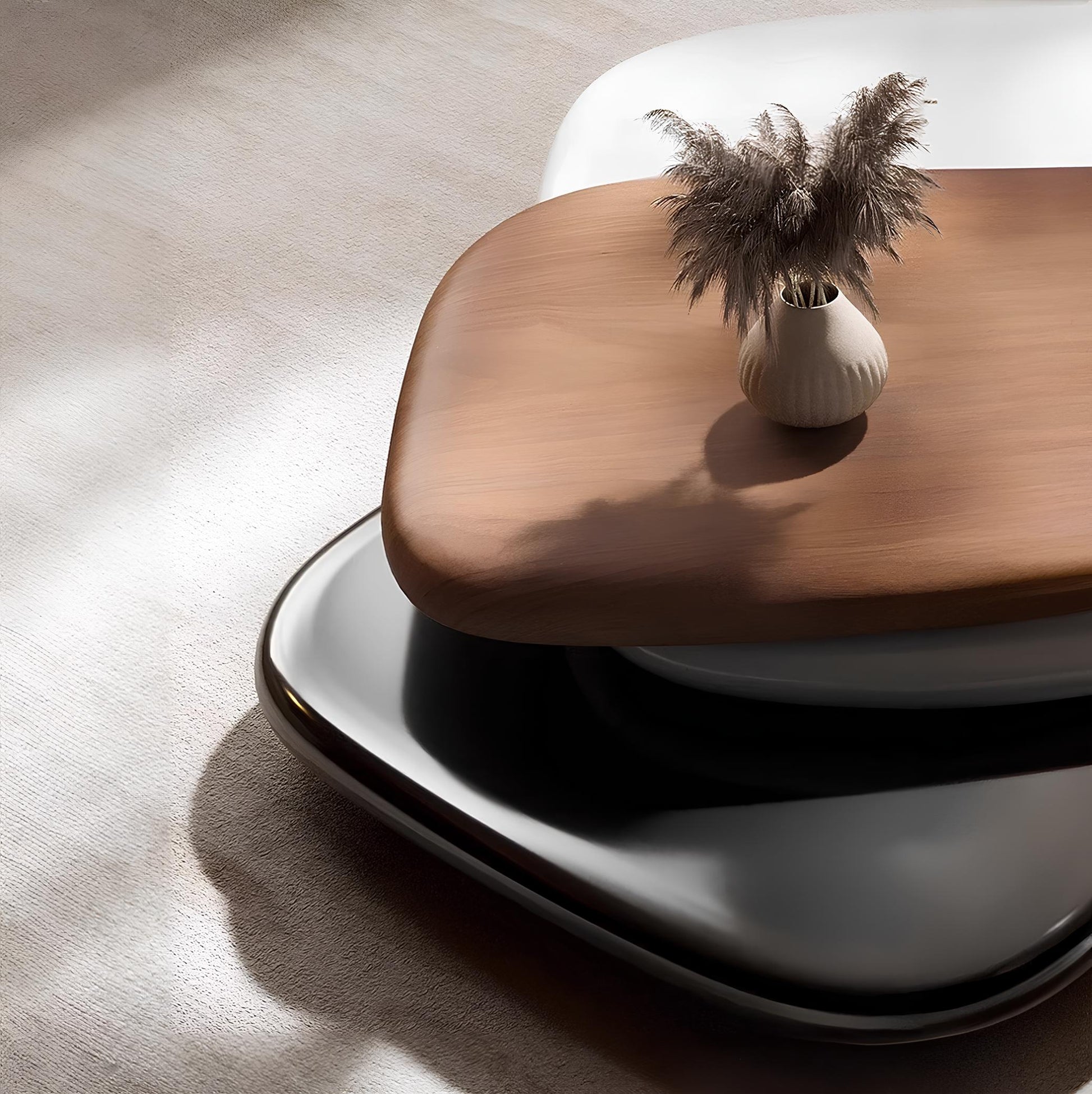 3 layers Rotating Coffee Table - Homevalley.co.uk