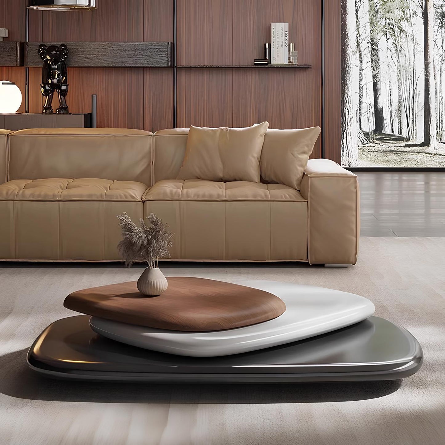 3 layers Rotating Coffee Table - Homevalley.co.uk