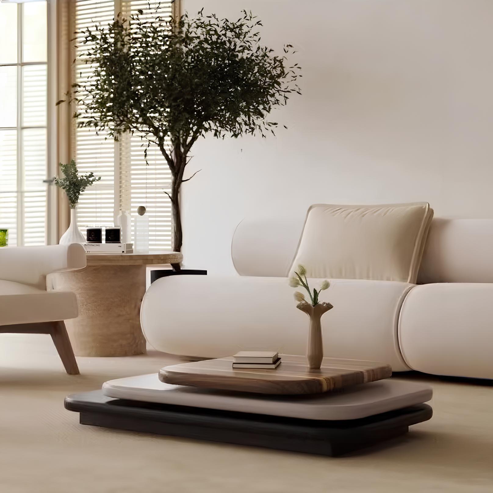 3 layers Rotating Coffee Table - Homevalley.co.uk
