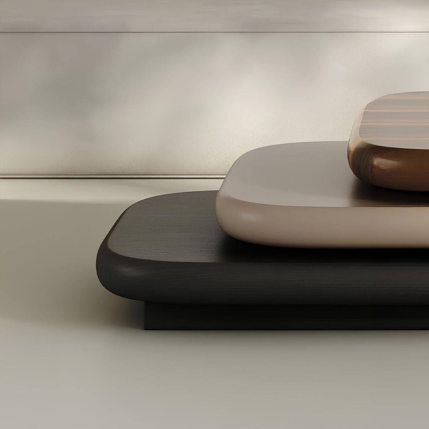 3 Layers Wooden Rotating Coffee Table - Homevalley.co.uk