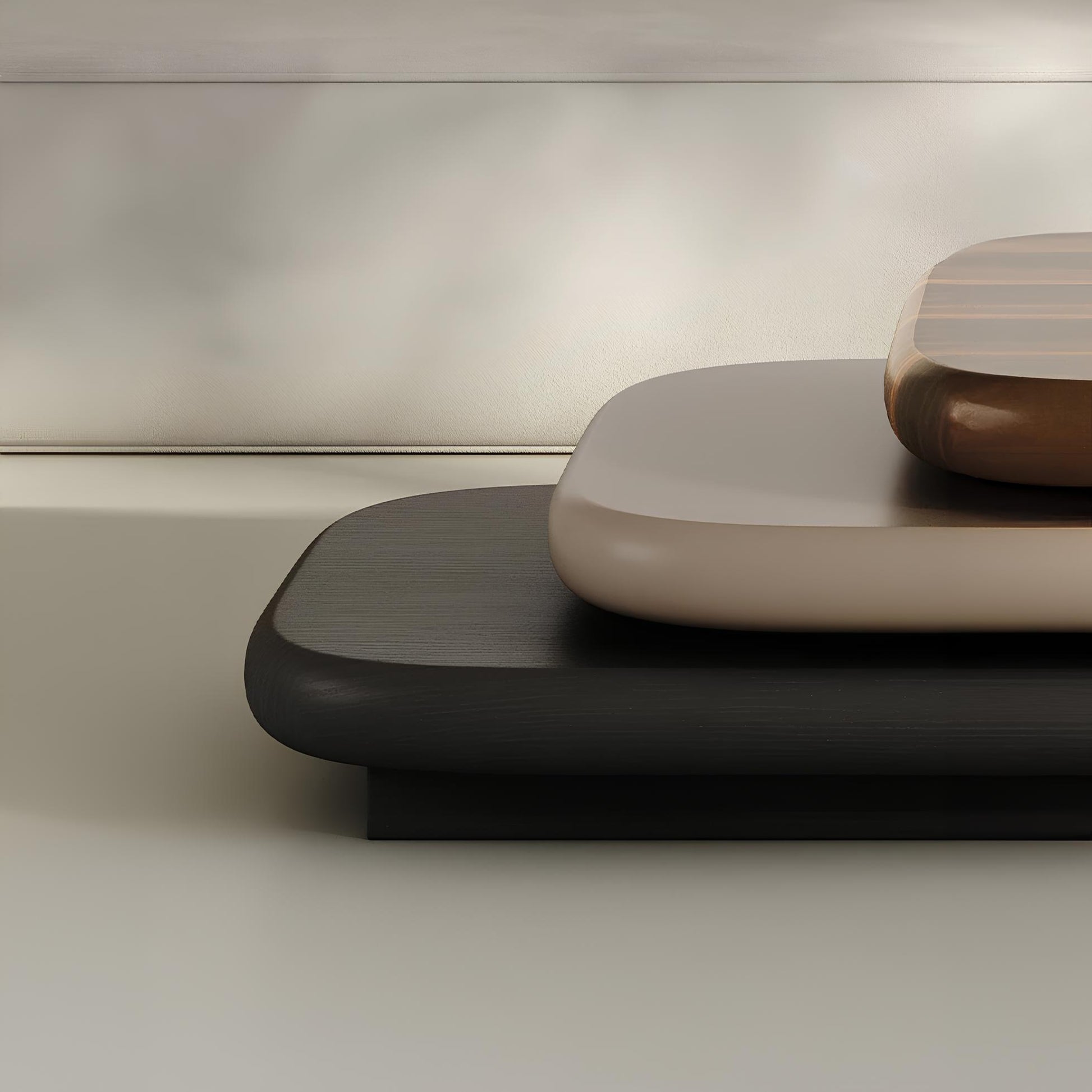 3 Layers Wooden Rotating Coffee Table - Homevalley.co.uk