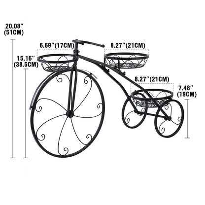 3 Tier Tricycle Flower Pot Plant Holder - Homevalley.co.uk
