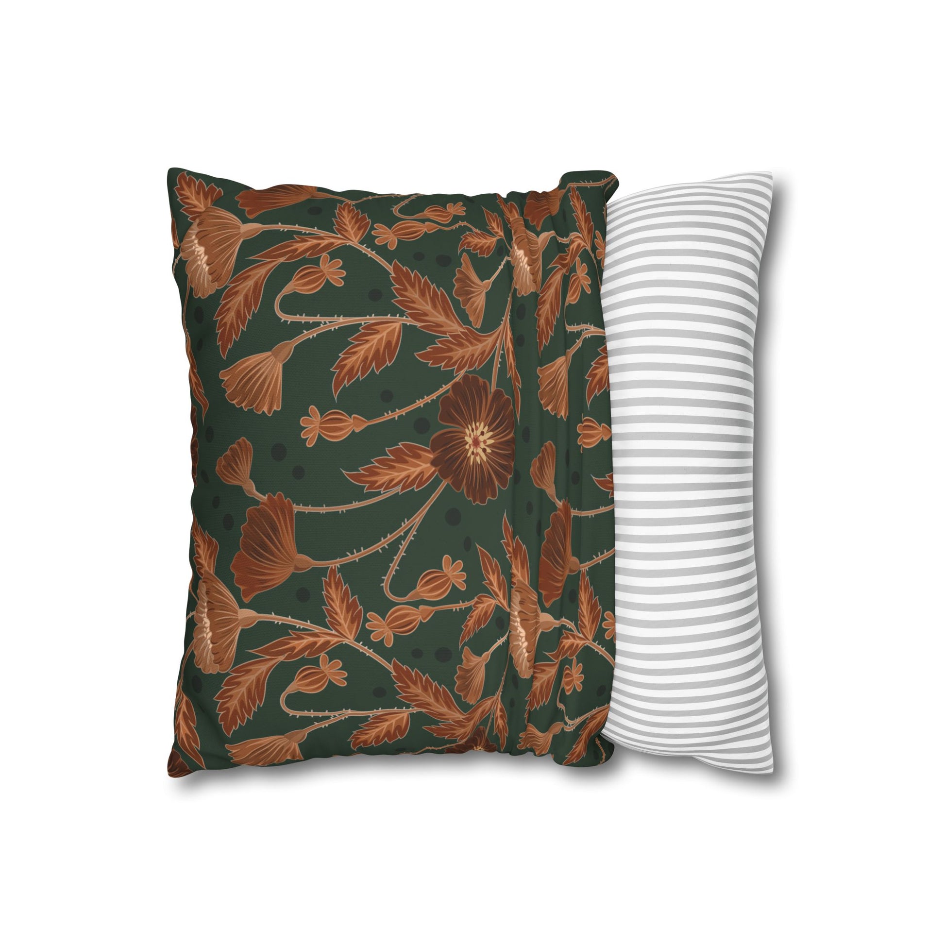 Seamise Cat Cushion Cover, Flowers Cushion Cover, Floral Pillow, Botanical Pillow, Animal Lovers - Homevalley.co.uk