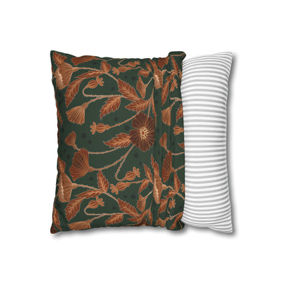Seamise Cat Cushion Cover, Flowers Cushion Cover, Floral Pillow, Botanical Pillow, Animal Lovers - Homevalley.co.uk