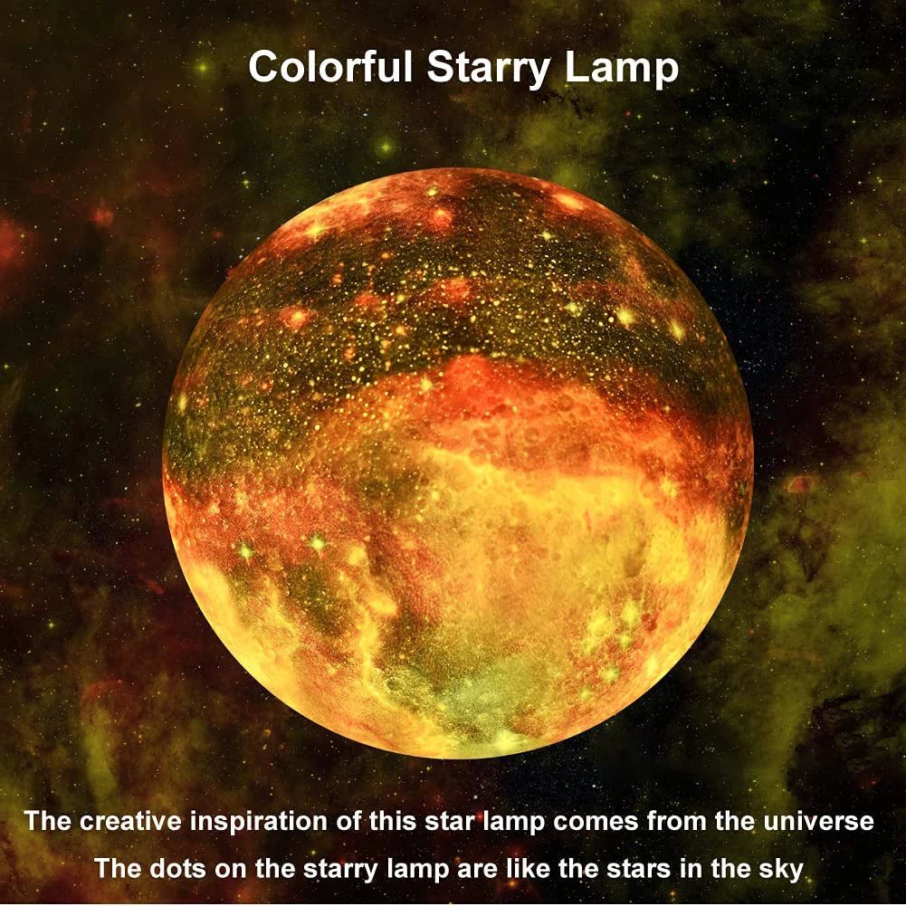 3D LED Moon Table Lamp, Night Lamp, Galaxy Lamp - Homevalley.co.uk