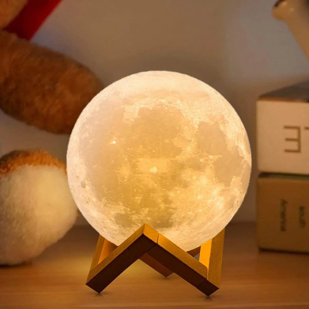 3D LED Moon Table Lamp, Night Lamp, Galaxy Lamp - Homevalley.co.uk