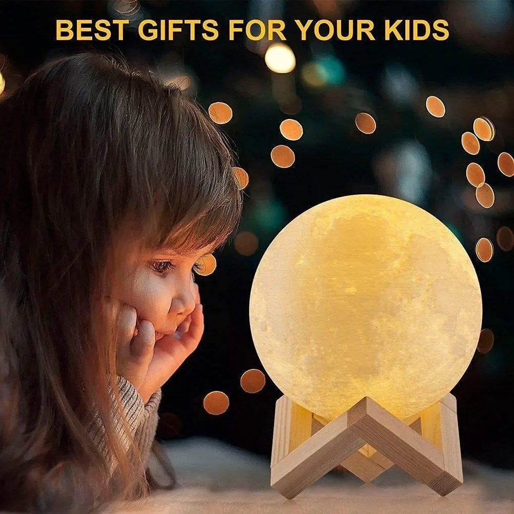 3D LED Moon Table Lamp, Night Lamp, Galaxy Lamp - Homevalley.co.uk