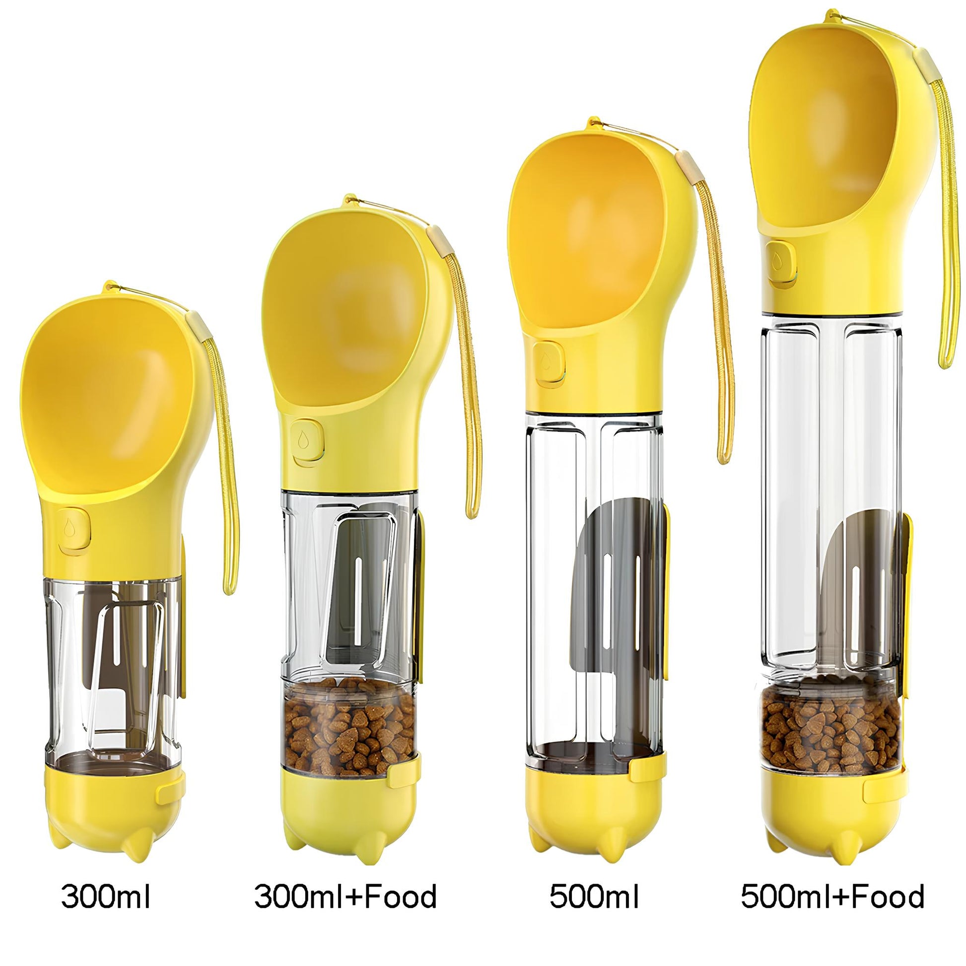4 in1 Portable Cat Dog Water Bottle Feeder Drinker Poop Bag Dispenser - Homevalley.co.uk