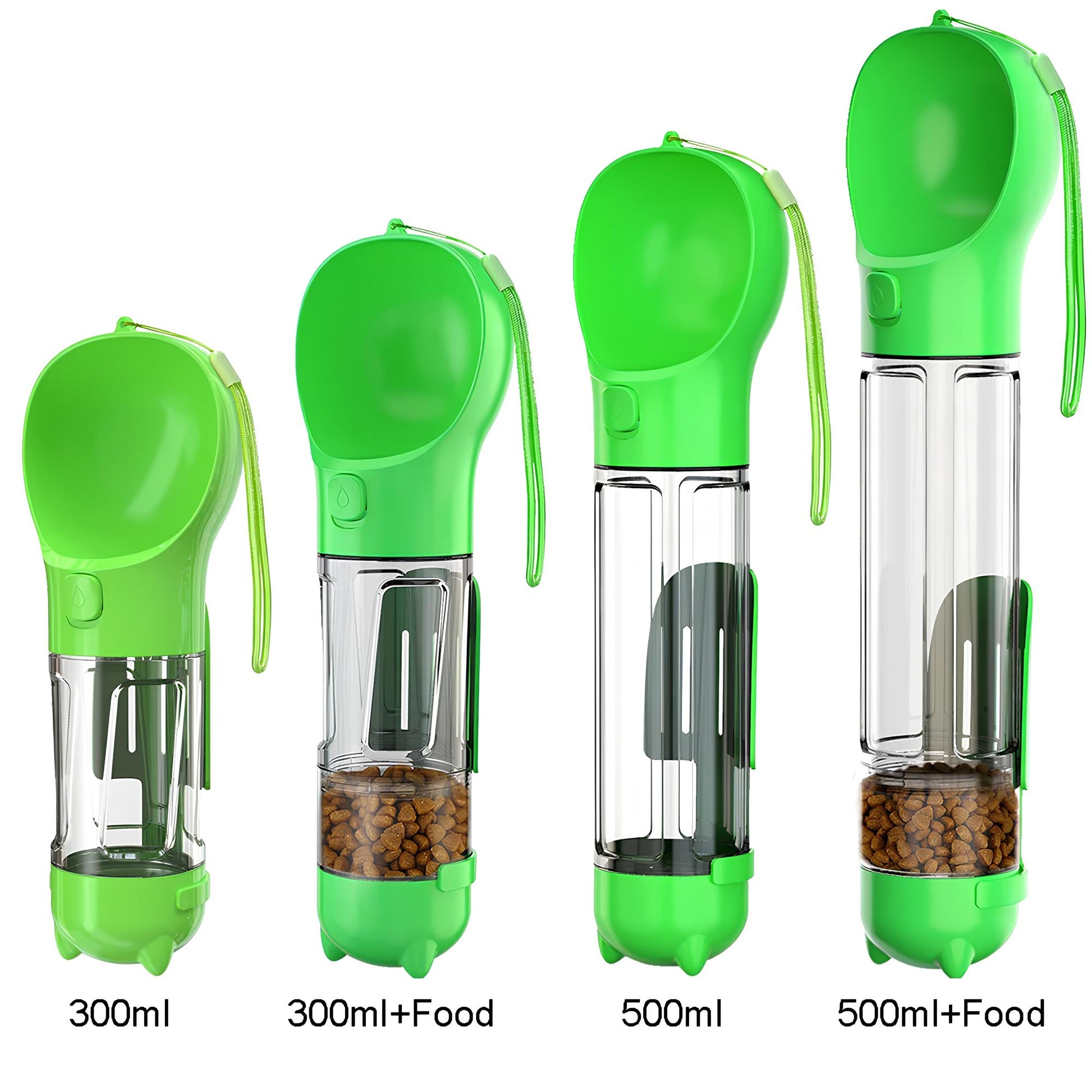 4 in1 Portable Cat Dog Water Bottle Feeder Drinker Poop Bag Dispenser - Homevalley.co.uk