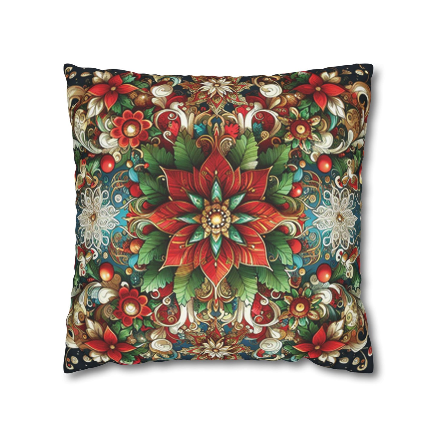 Christmas Square Pillowcase, Holiday Cushion Cover, Festive Throw Pillow, Xmas Decor, Home Decor Gift - Homevalley.co.uk