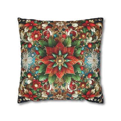 Christmas Square Pillowcase, Holiday Cushion Cover, Festive Throw Pillow, Xmas Decor, Home Decor Gift - Homevalley.co.uk