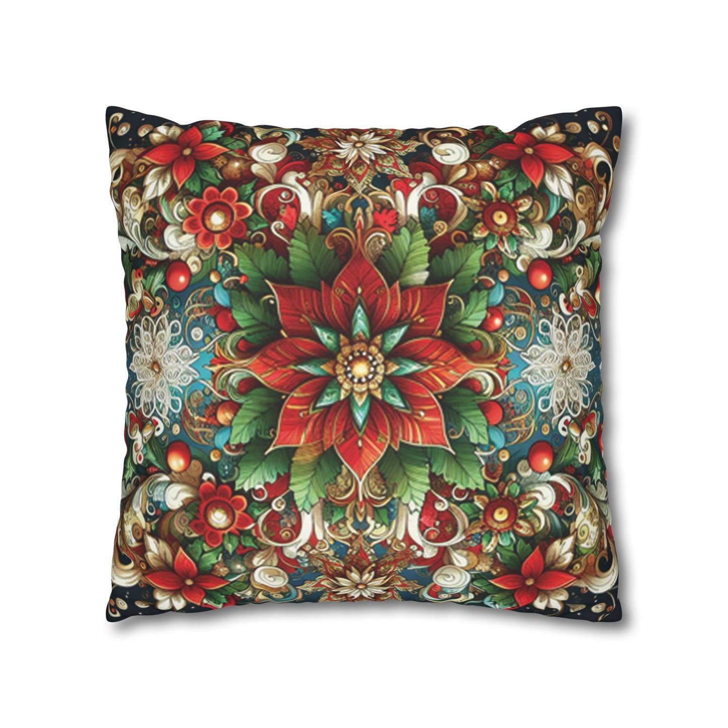Christmas Square Pillowcase, Holiday Cushion Cover, Festive Throw Pillow, Xmas Decor, Home Decor Gift - Homevalley.co.uk