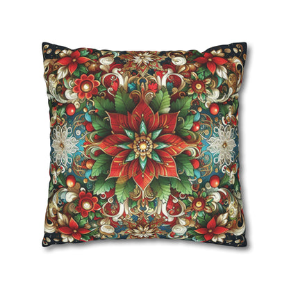 Christmas Square Pillowcase, Holiday Cushion Cover, Festive Throw Pillow, Xmas Decor, Home Decor Gift - Homevalley.co.uk