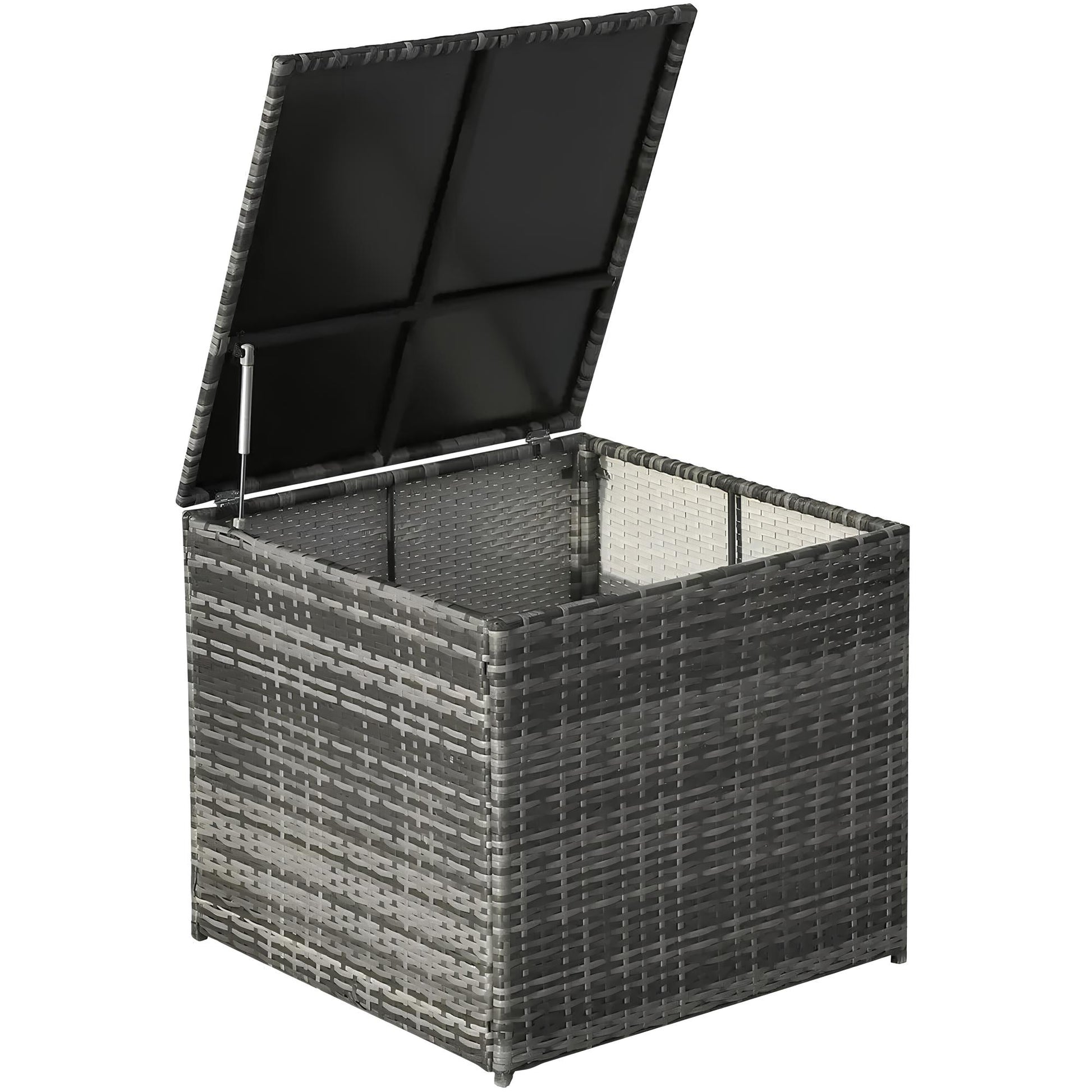 4PCS Garden Rattan Corner Sofa Set Outdoor Furniture Patio Sofa With Storage Box - Homevalley.co.uk