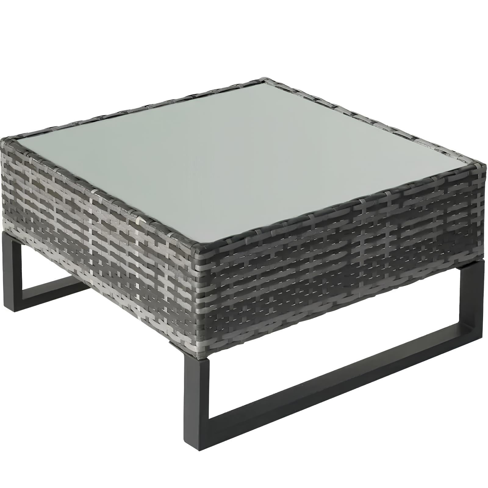 4PCS Garden Rattan Corner Sofa Set Outdoor Furniture Patio Sofa With Storage Box - Homevalley.co.uk