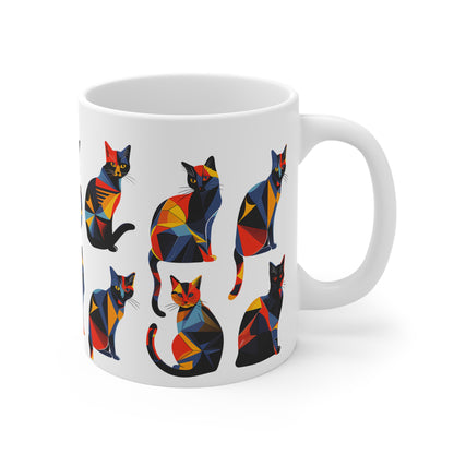 Cats White Coffee Mug, Cats and Kittens Coffee Cup, Cute Cats Tea Cup, Gift for Cat Lovers, Gift for Her, Gift for Friend,11oz - Homevalley.co.uk