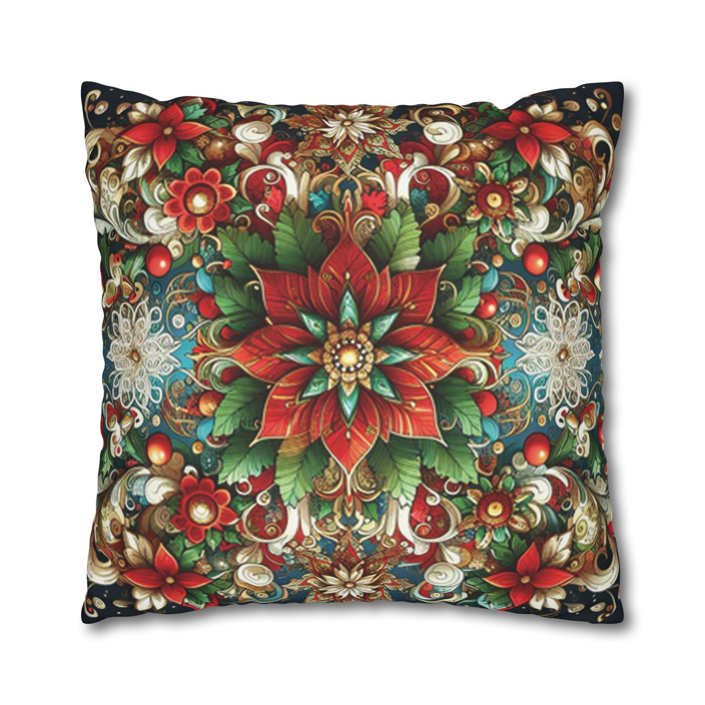 Christmas Square Pillowcase, Holiday Cushion Cover, Festive Throw Pillow, Xmas Decor, Home Decor Gift - Homevalley.co.uk
