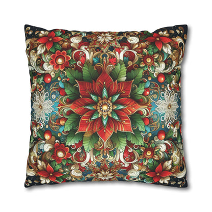 Christmas Square Pillowcase, Holiday Cushion Cover, Festive Throw Pillow, Xmas Decor, Home Decor Gift - Homevalley.co.uk