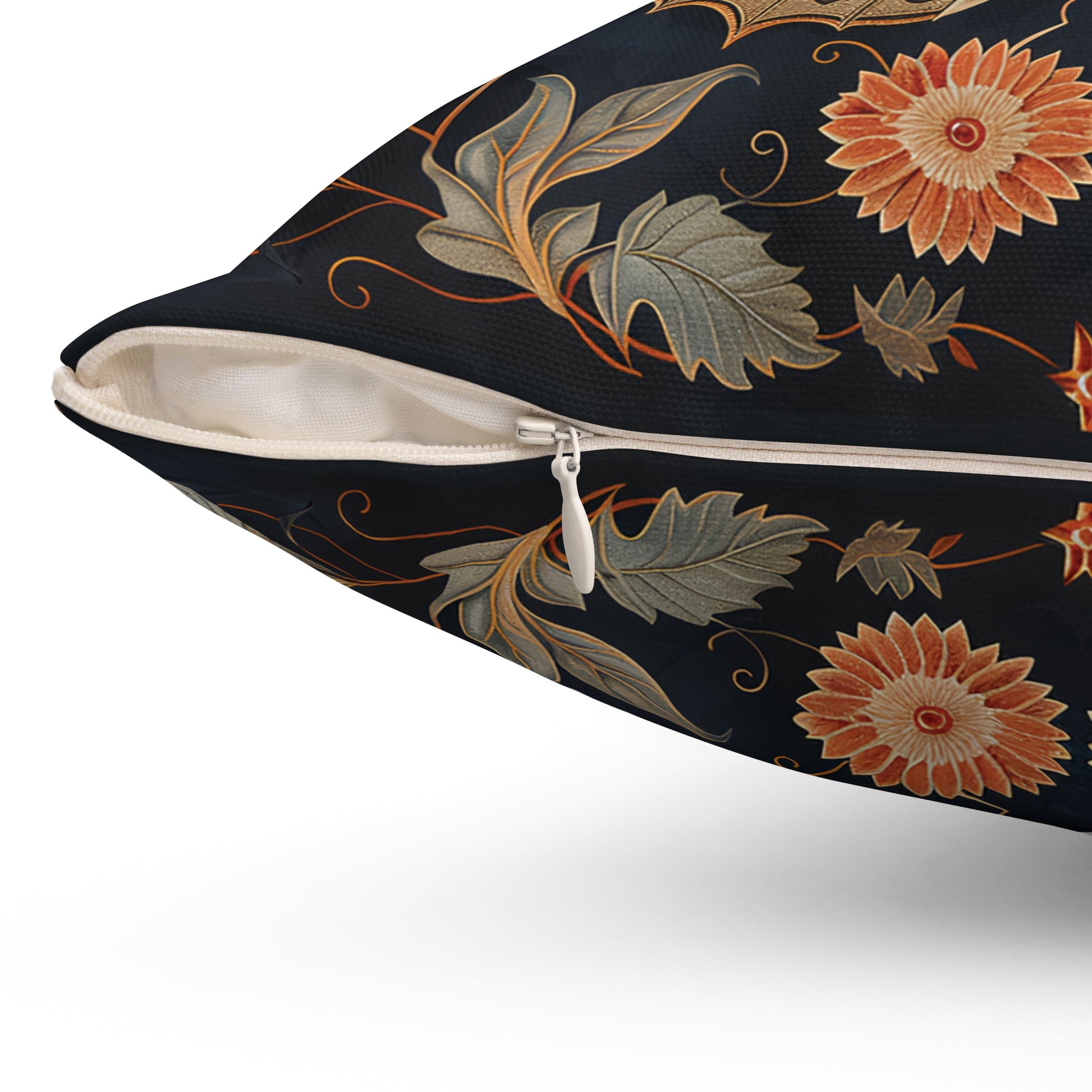 Butterfly Design Square Pillow, Butterflies and Flowers, insert included - Homevalley.co.uk