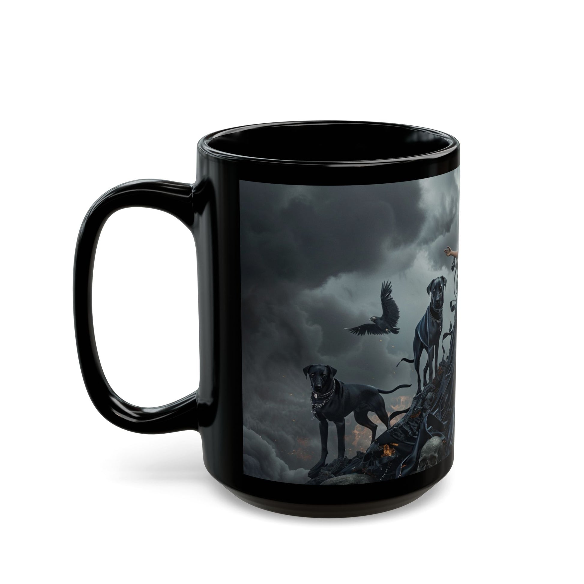 Hecate The Goddess of Crossroads, Magick and Witchcraft, Occult, Black Coffee Mug, HecateTea Cup (11oz, 15oz) - Homevalley.co.uk
