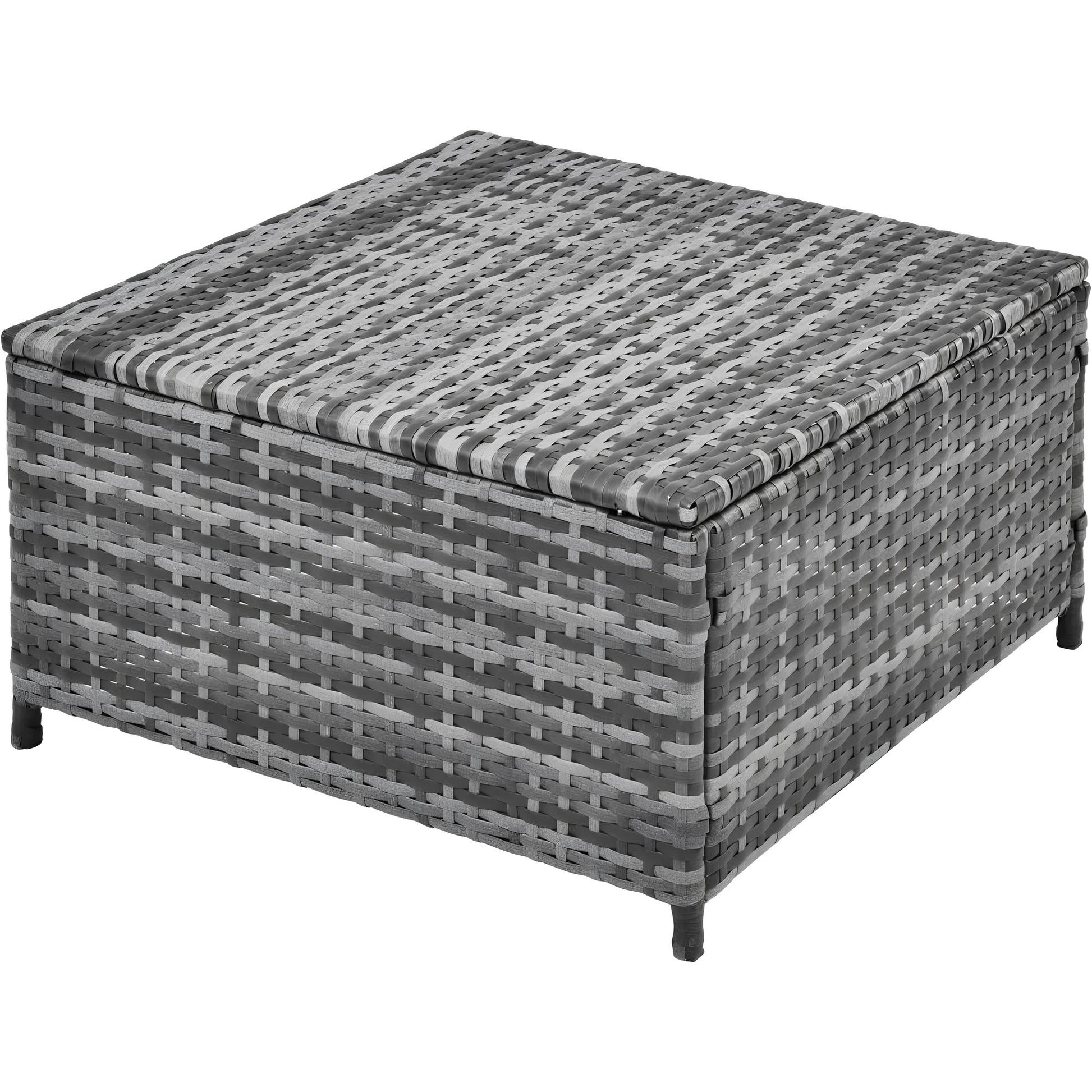 6 Seater Rattan Sofa Lounge Set with coffee table, storage and stools - Homevalley.co.uk