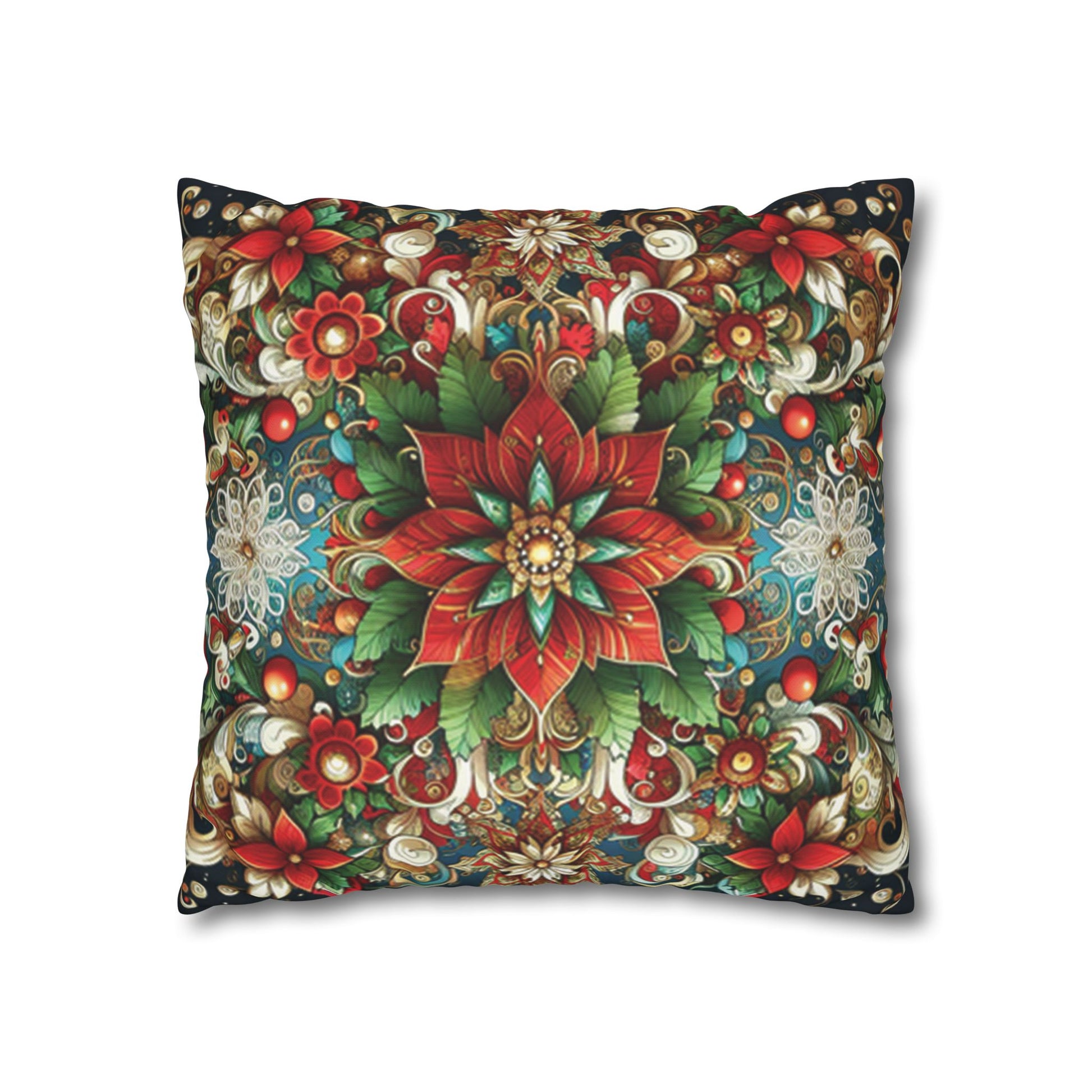 Christmas Square Pillowcase, Holiday Cushion Cover, Festive Throw Pillow, Xmas Decor, Home Decor Gift - Homevalley.co.uk
