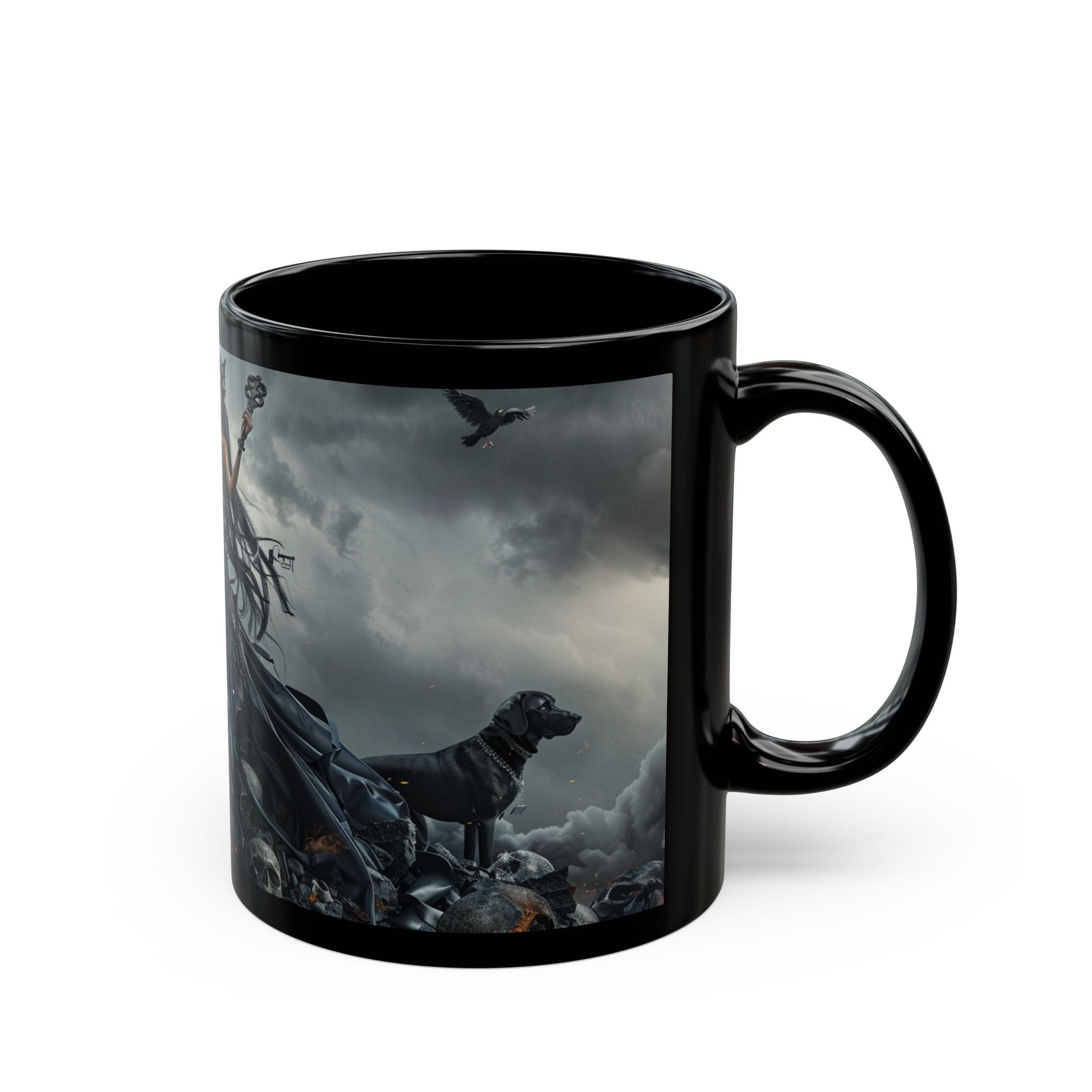 Hecate The Goddess of Crossroads, Magick and Witchcraft, Occult, Black Coffee Mug, HecateTea Cup (11oz, 15oz) - Homevalley.co.uk