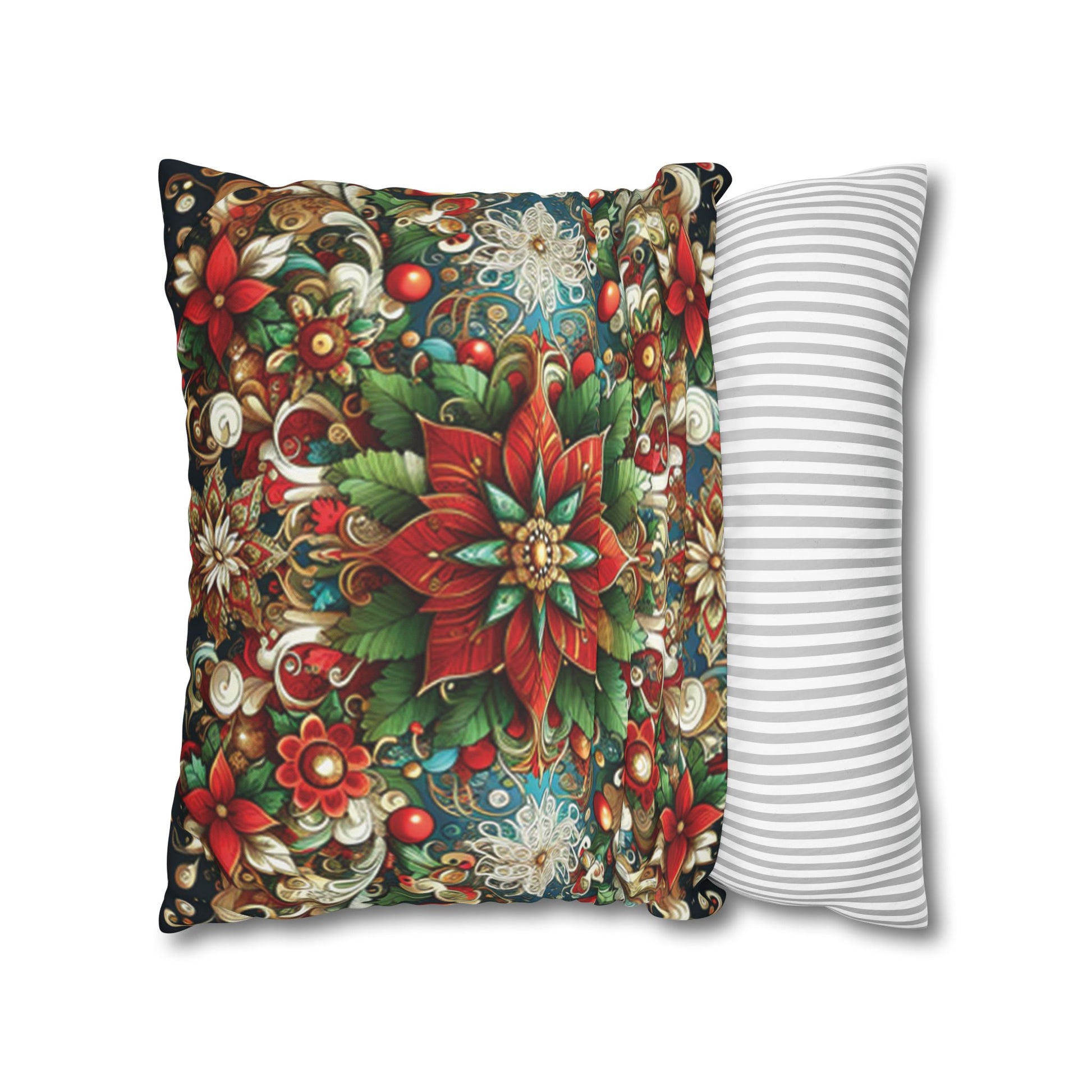 Christmas Square Pillowcase, Holiday Cushion Cover, Festive Throw Pillow, Xmas Decor, Home Decor Gift - Homevalley.co.uk