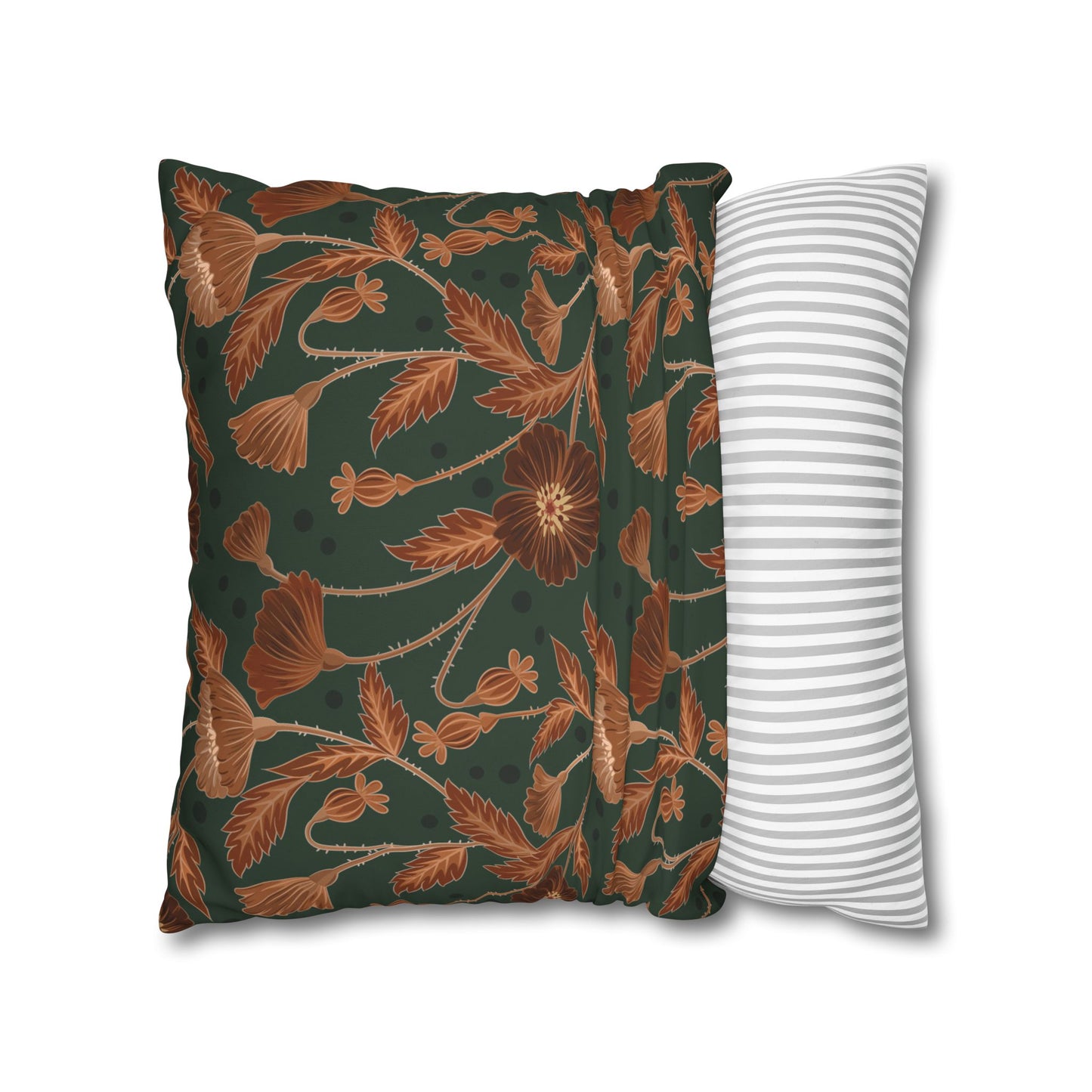 Seamise Cat Cushion Cover, Flowers Cushion Cover, Floral Pillow, Botanical Pillow, Animal Lovers - Homevalley.co.uk