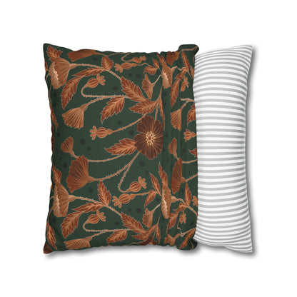 Seamise Cat Cushion Cover, Flowers Cushion Cover, Floral Pillow, Botanical Pillow, Animal Lovers - Homevalley.co.uk