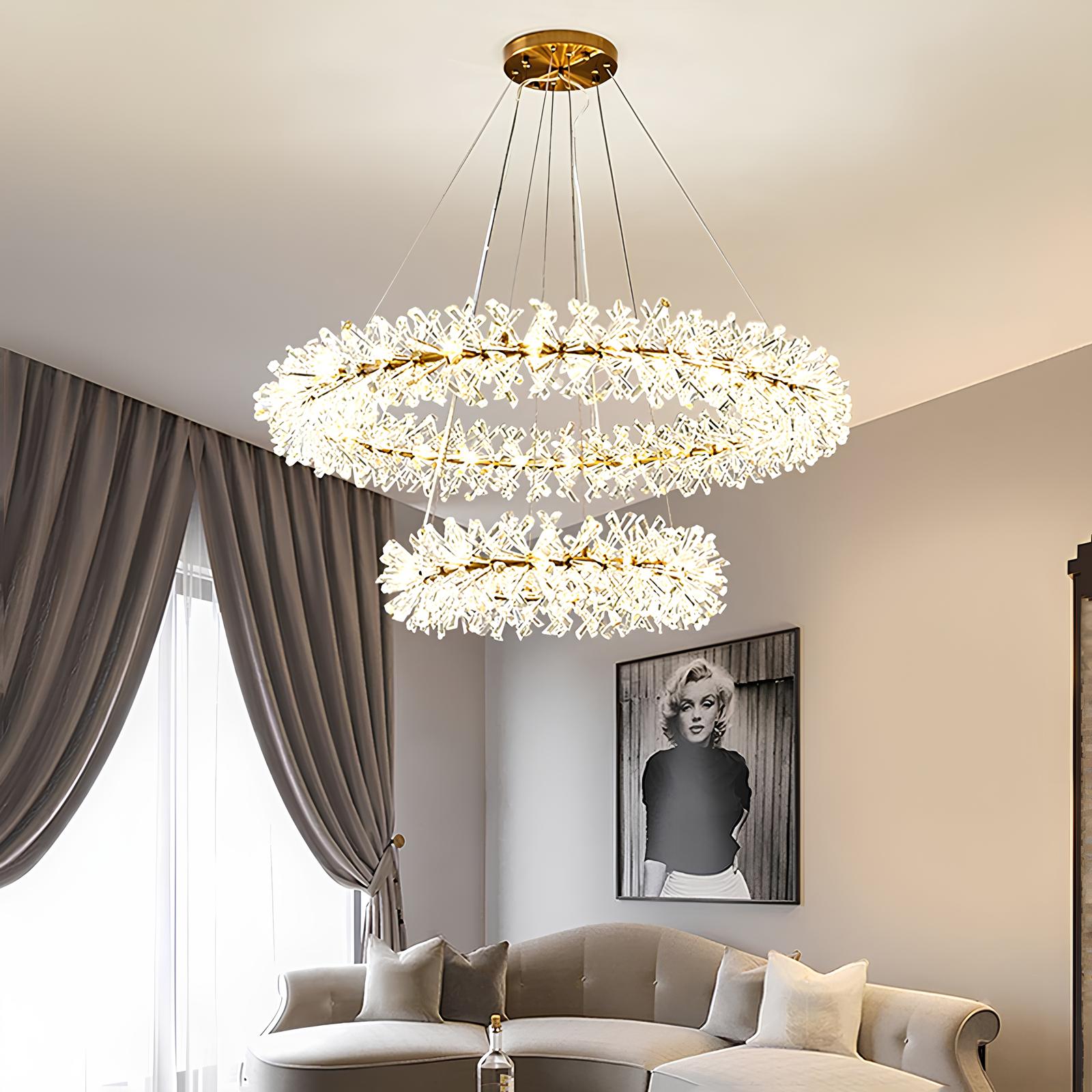Nordic Round Crystal Chandelier - Homevalley.co.uk
