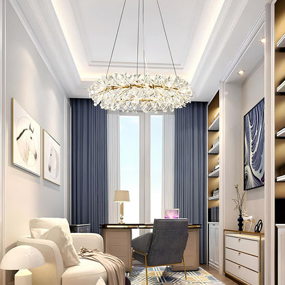 Nordic Round Crystal Chandelier - Homevalley.co.uk