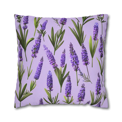 Lavender Flowers Cushion Cover, Lilac Flowers Cushion Cover, Floral Pillow, Botanical Pillow - Homevalley.co.uk